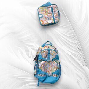 Rainbow Kids Backpack With Matching Lunch Bag